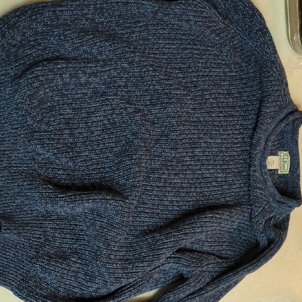 L.L. Bean Men's Blue Crewneck Sweater